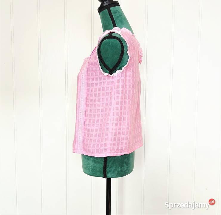 Różowy top bluzka M 38 L 40 róż vintage retro Szczecin sprzedam