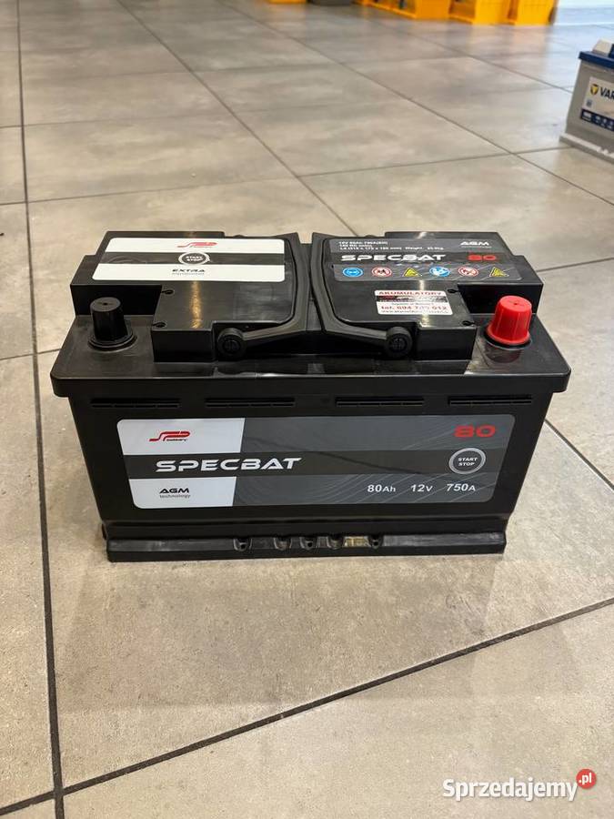 Akumulator 80ah 750a agm Specbat startstop Augustów