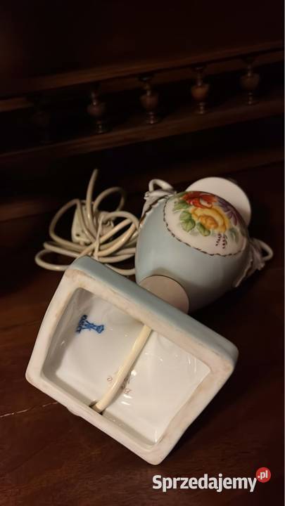 Lampa z łabędziami Syg Kaiser Błękitna złocona z sprzedam