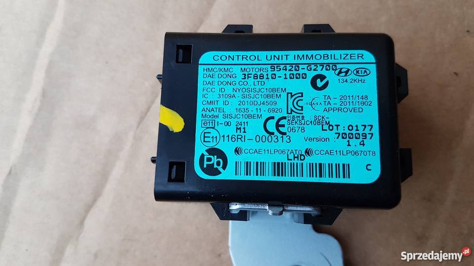 Hyundai i30 III PDE moduł IMMO control unit Rok produkcji 2017 dolnośląskie Legnica sprzedam