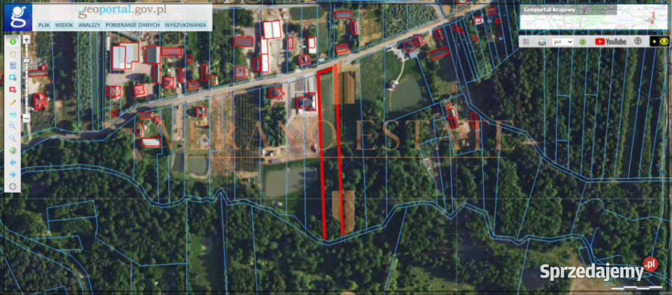 Wyjątkowa działka z dostępem do rzeki 3600m2 Chojnata sprzedam