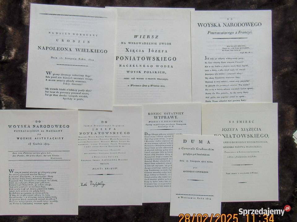 Teka z ulotną poezją doby napoleońskiej 18051814 Bychawka Trzecia