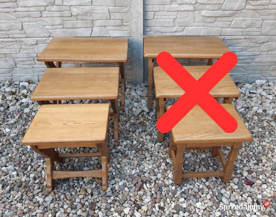 Stoliki Trojaki Kwietniki Stolik Kwietnik Dębowe lubuskie Drezdenko