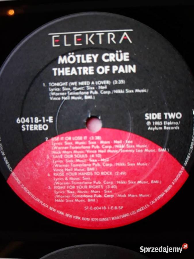 Archiwum heavy rocka MOTLEY CRUE Theatre of Pain Rzeszów