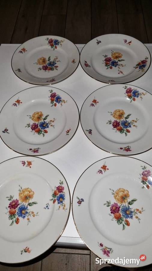 Talerze Płaskie Porcelana Francuska Limoges