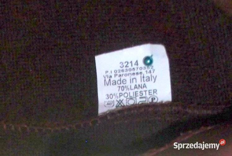 Włoska wełniana bluza z kapturem Kurtka Ciemna Bez wzoru Kurtki i płaszcze dolnośląskie Wrocław