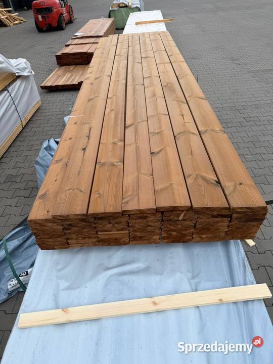 Deska tarasowa thermo sosna termo gładka KL BC dolnośląskie Prusice