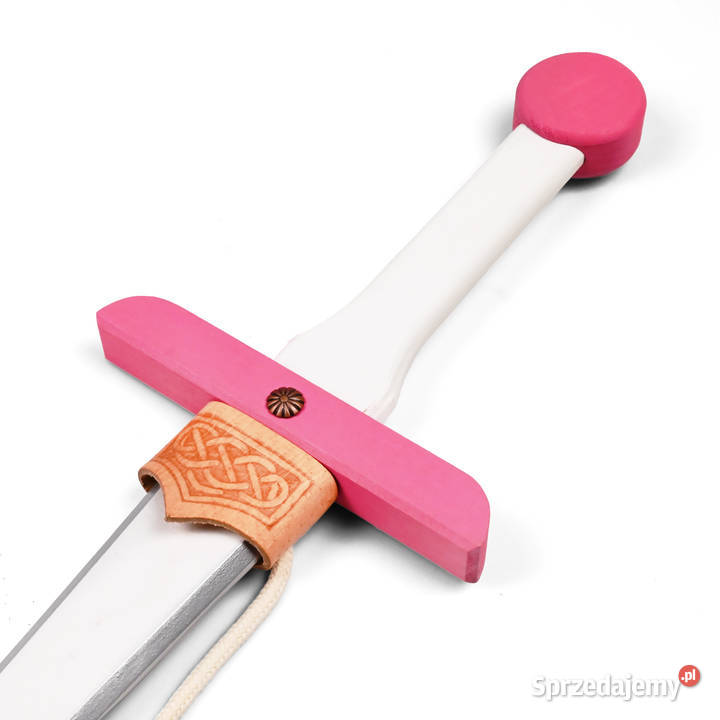 Białoróżowy miecz i wisiorek Drewno skóra 50 zachodniopomorskie Szczecin sprzedam