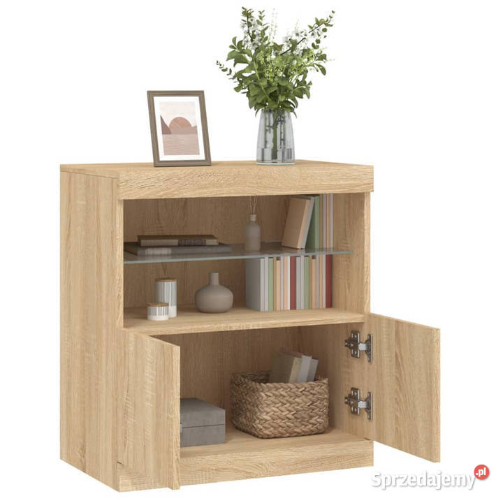 Szafka z oświetleniem LED dąb sonoma 60x37x67 mazowieckie