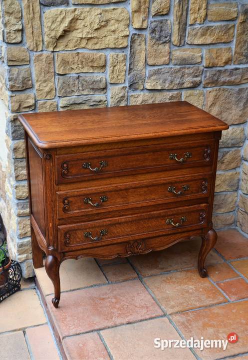 Komoda stylowa brązowa ludwik szafka drewniana 80cm Kalisz