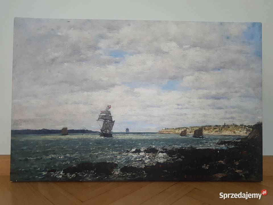 Obraz reprodukcja Wybrzeże Bretanii Eugene odcienie błękitu małopolskie Nowy Sącz