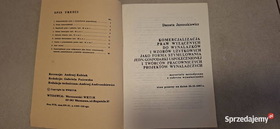 1 wydanie 1987 niski nakład umowy licencyjne PRL wielkopolskie Łęczyca