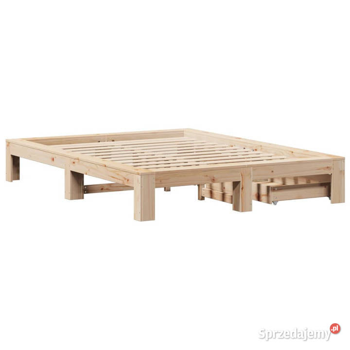 Rama łóżka bez materaca lite drewno sosnowe 171cm