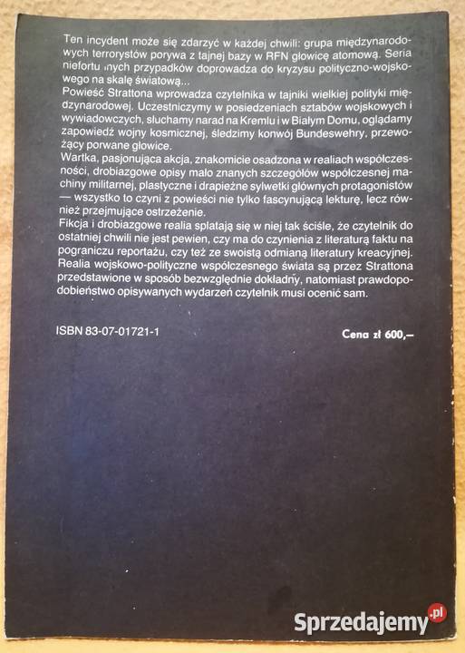 Książka Czas nietoperza RF Stratton Proza i poezja mazowieckie Warszawa sprzedam
