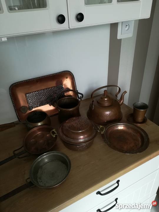 Piękny miedziany zestaw Tczew