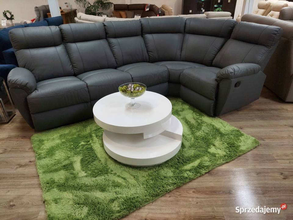 Narożnik TANIA III 3x1 z funkcją relax DOSTĘPNY skóra Piasek