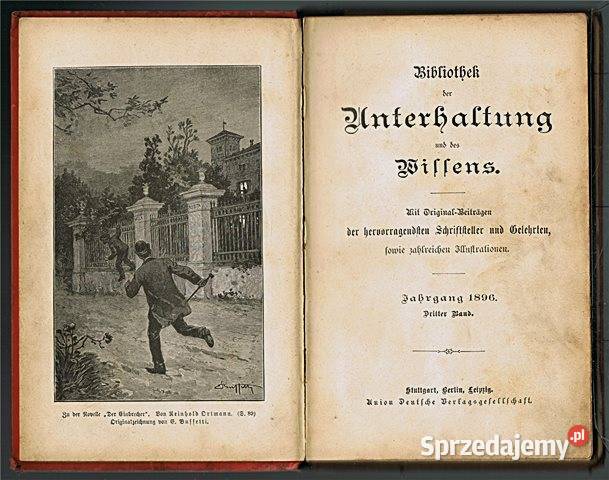 Unterhaltung und des Wissens 1896 dritter band Chorzów sprzedam