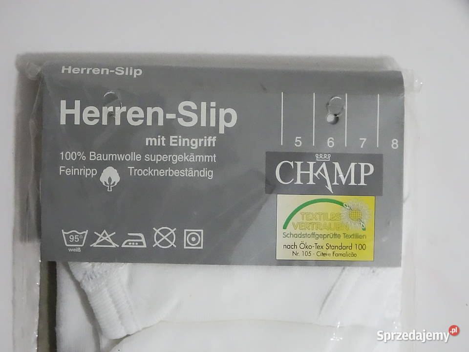 Męskie slipy CHAMP 100 bawełna rozmiar 6 M Biłgoraj