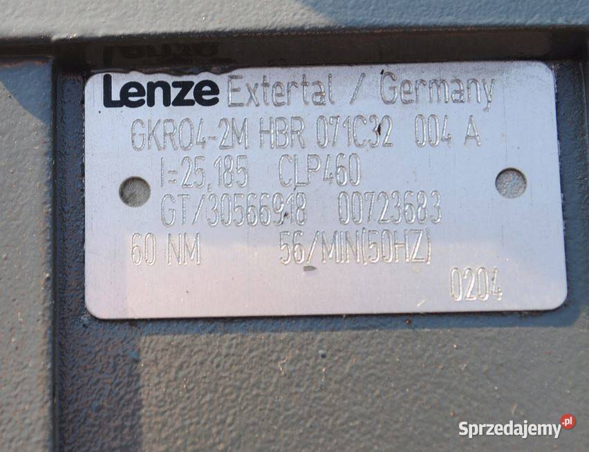 Motoreduktor kątowy 037kw 56obr min LENZE lubuskie Kargowa sprzedam