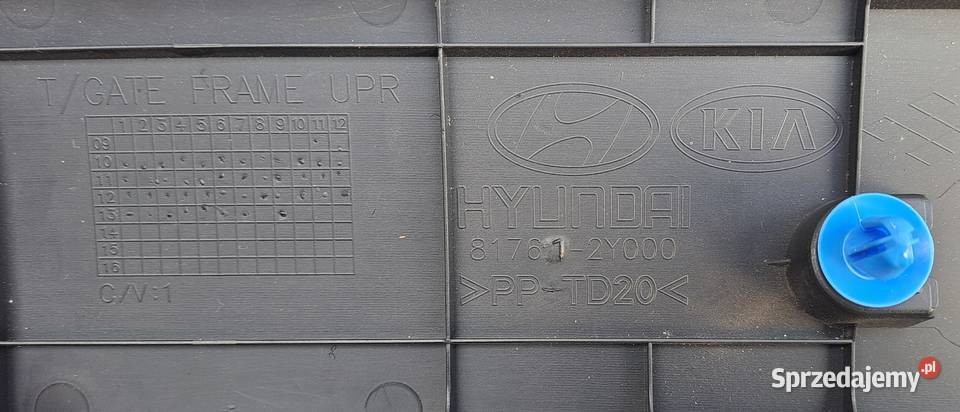 Osłona klapy bagażnika Hyundai ix35 817612Y000