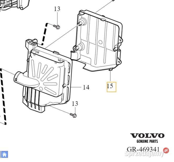 VOLVO S60 III V60 II obudowa tyl pokrywa