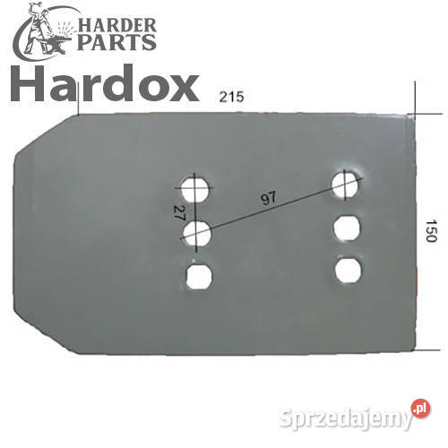 Piętka płozy HARDOX 311000S części do pługa Suwałki