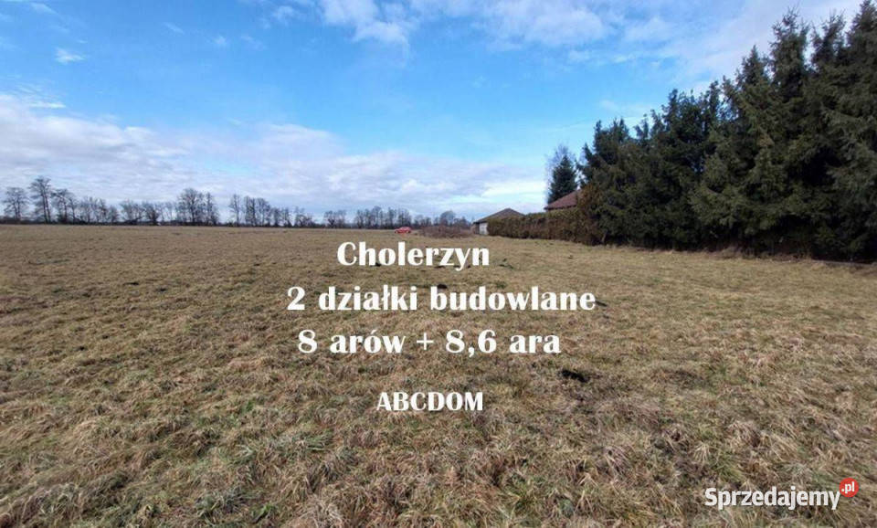 Cholerzyn działki budowlane 166 ara 3Mn2 Sprzedaż małopolskie