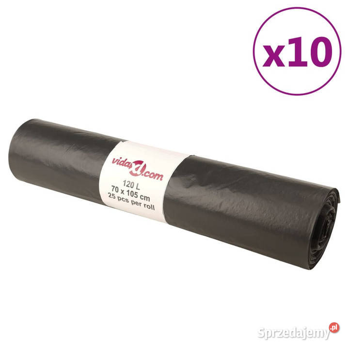 Worki na śmieci 250 czarne 120 L WM155340 Warszawa