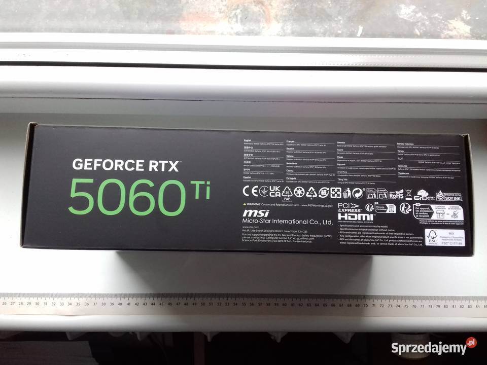 Pudełko MSI GeForce RTX 5060Ti 16GB gddr7 na kujawsko-pomorskie
