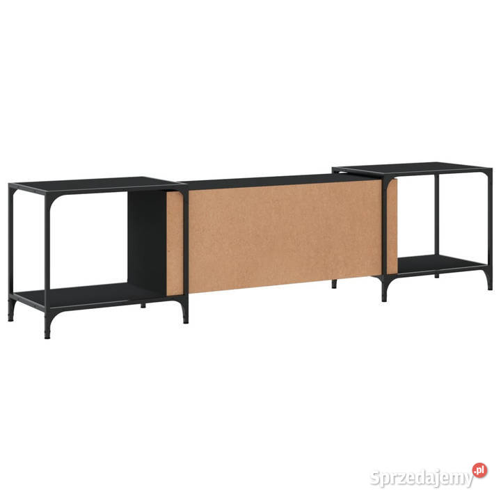 Szafka pod TV czarna 203x37x50 materiał mazowieckie Warszawa