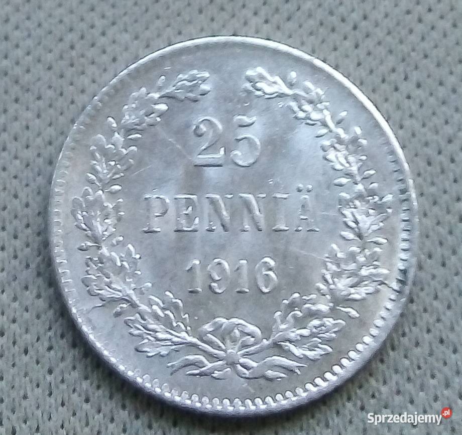 FINLANDIA 25 PENNIA1916 rSSREBROZABÓR ROSYJSKI Legionowo