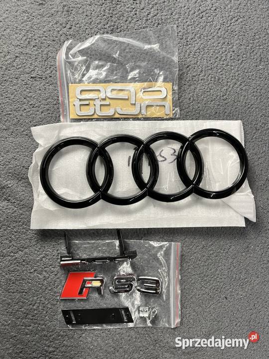 Emblematy Audi RS3 8V quattro czarne logo mazowieckie Warszawa