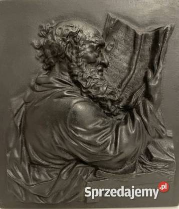 Stara płaskorzeźba relief obraz uczonego łódzkie Łódź