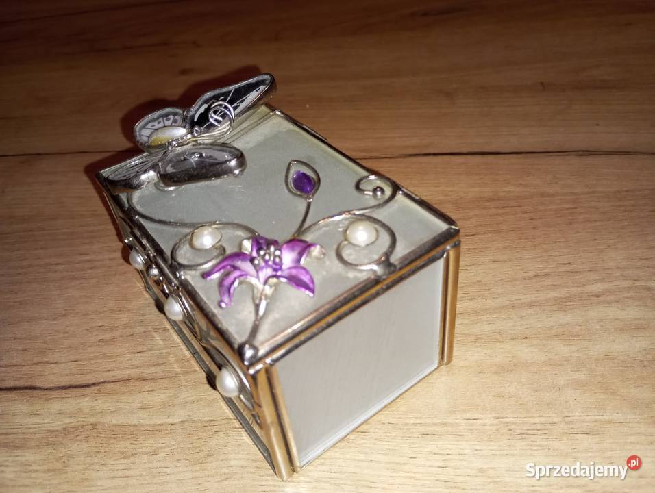 Piękna szklana szkatułka Biłgoraj