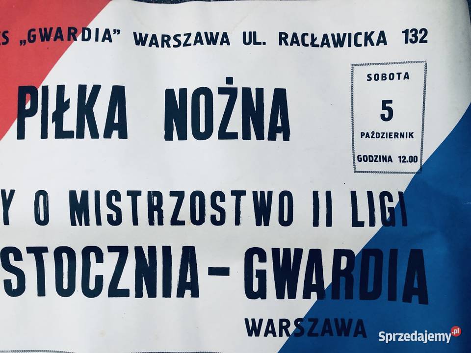 Stał Stocznia Szczecin Gwardia Warszawa Plakat Antyki, Sztuka, Kolekcje Łowicz