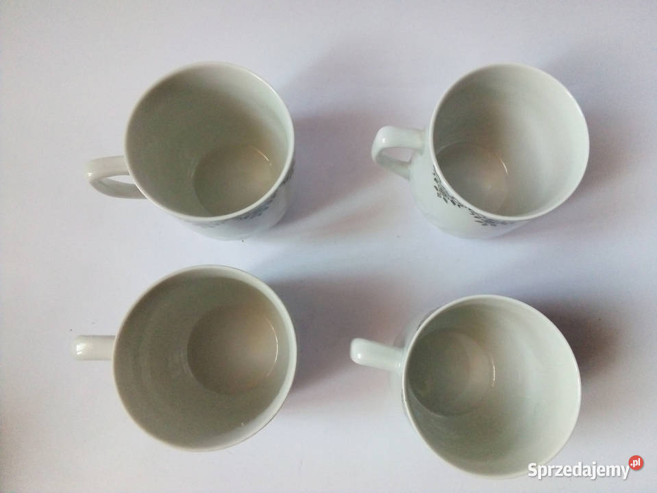 4 kubki porcelana Ćmielów vintage PRL Częstochowa sprzedam