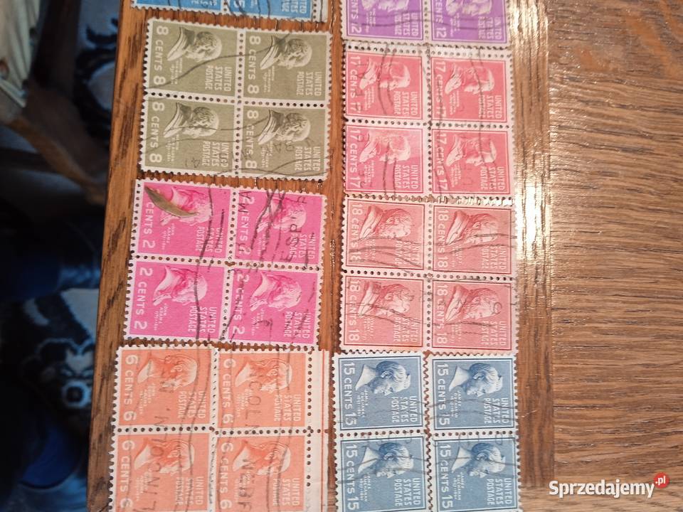 Znaczki USA prezydenci Filatelistyka małopolskie Żabno
