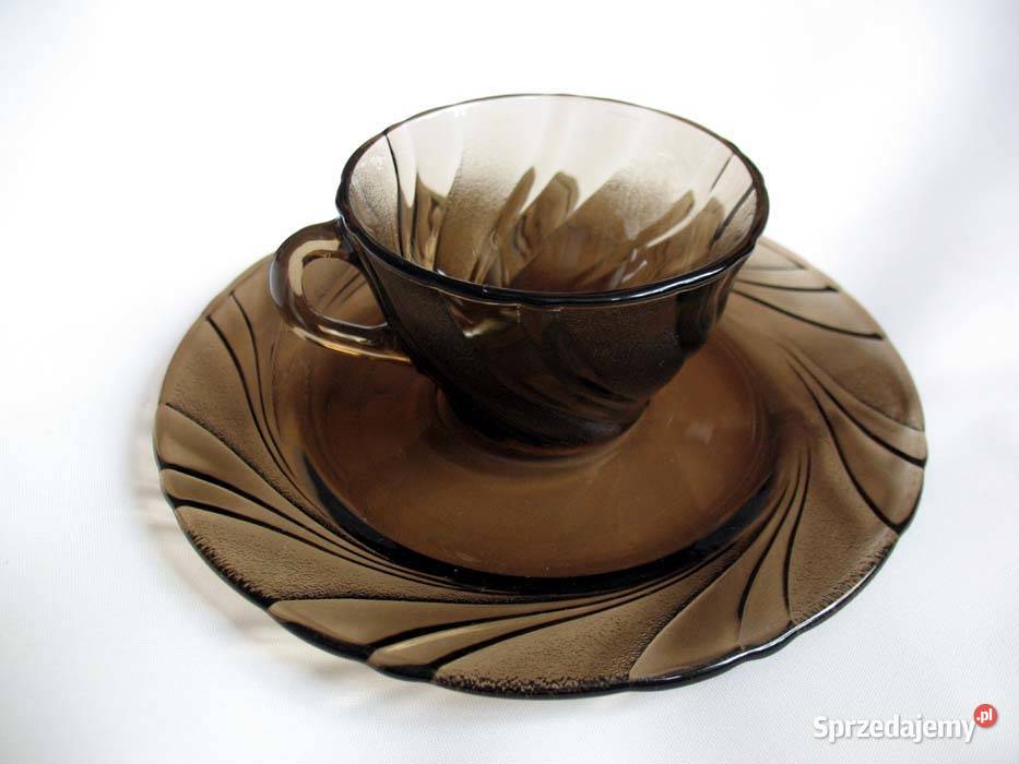 Filiżanka spodek Duralex Vereco Rivage Amber Siedlce