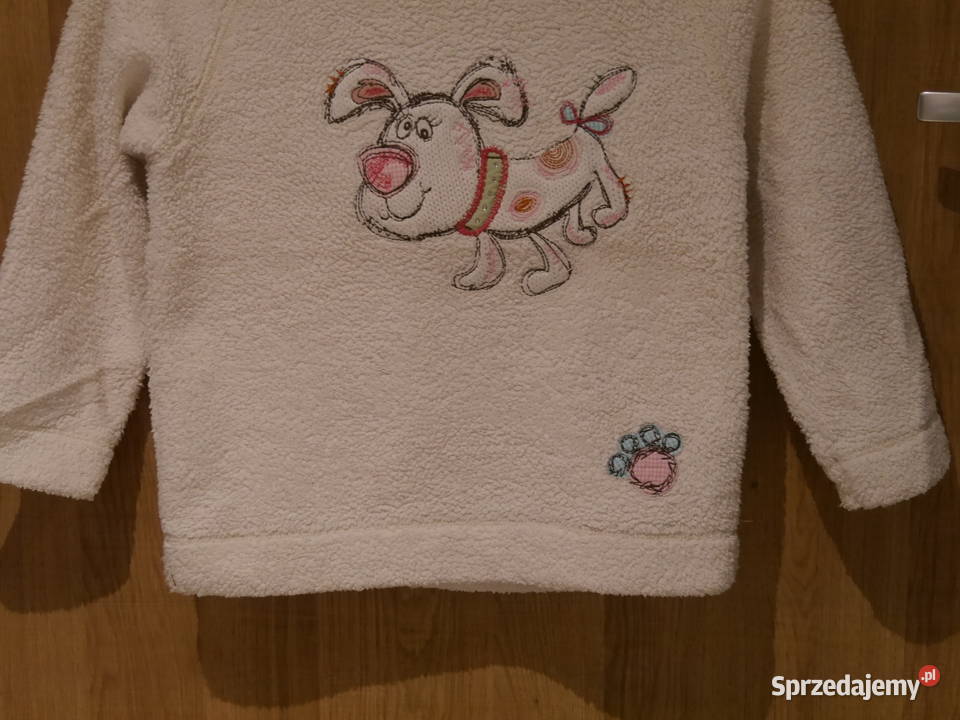 Next ciepła bluza z pieskiem cyrkonie 134 dolnośląskie sprzedam