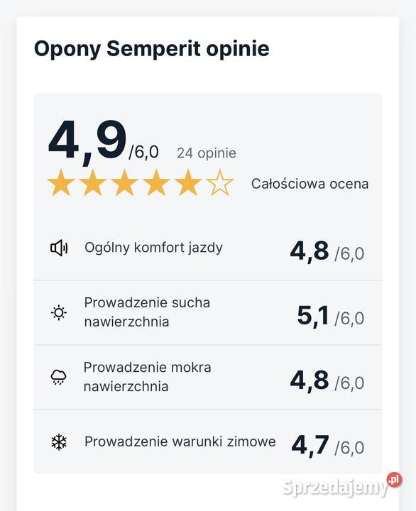 4x Opona Zimowa SEMPERIT SPEEDGRIP 3 22550r17 zima Świebodzice sprzedam
