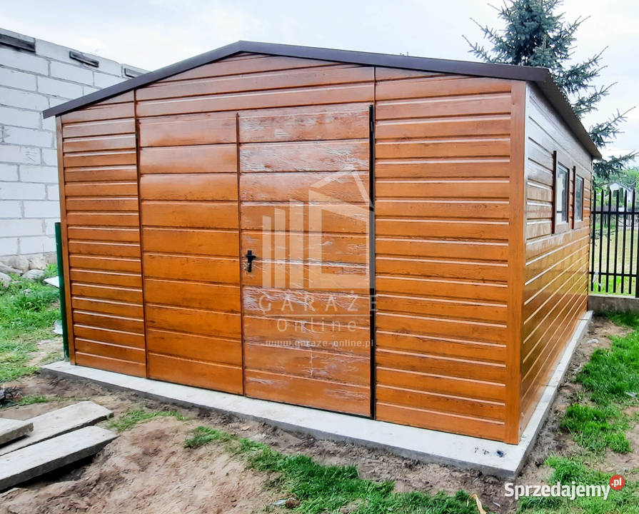 SCHOWEK DOMEK OGRODOWY 4m x 4m dwuspad Brama 2x Sopot