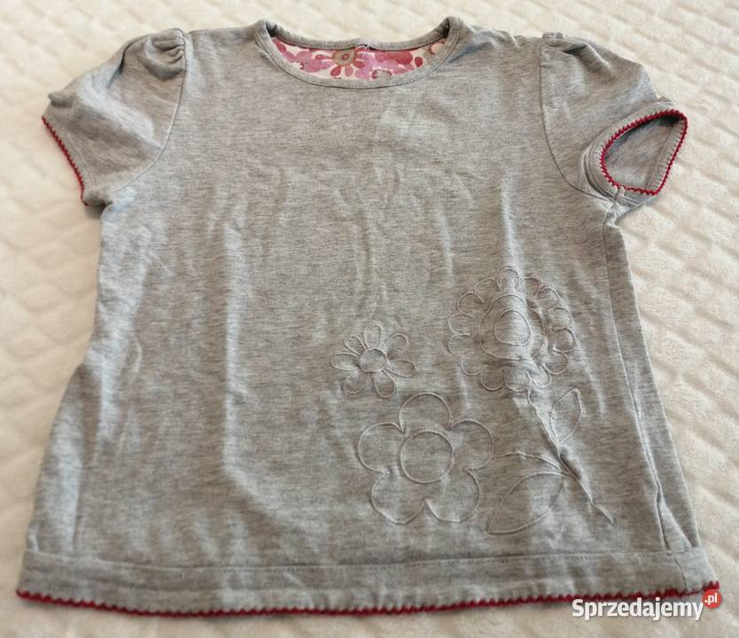 Koszulka krótki rękaw dziewczęca kwiatki 92 śląskie