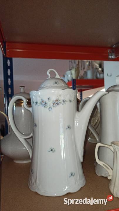 Dzbanek Seltmann Weiden Germany Biały niebieskie sprzedam
