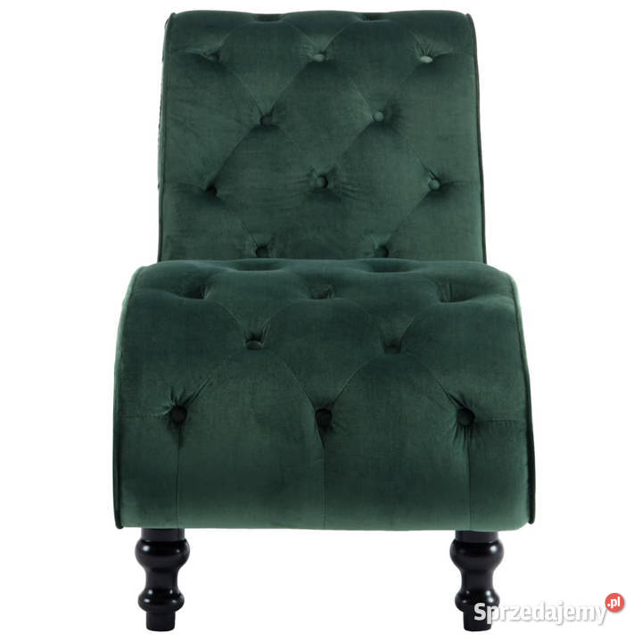 Szezlong zielony tapicerowany aksamitem WM248610 mazowieckie Warszawa