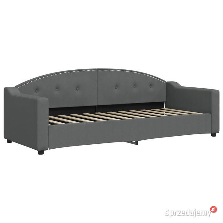 Sofa rozsuwana z materacami ciemnoszara tkanina sprzedam