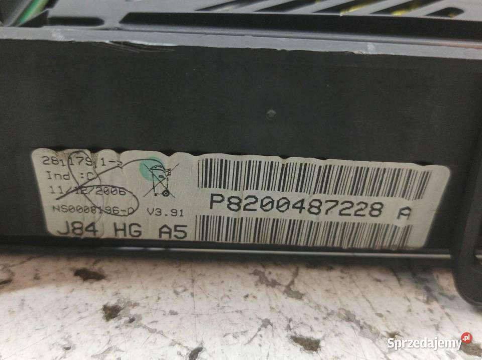 LICZNIK 8200487228A Renault Scenic II 20032009