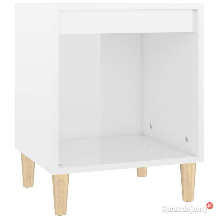 Szafki nocne 2 białe wysoki połysk 40x35x50 mazowieckie