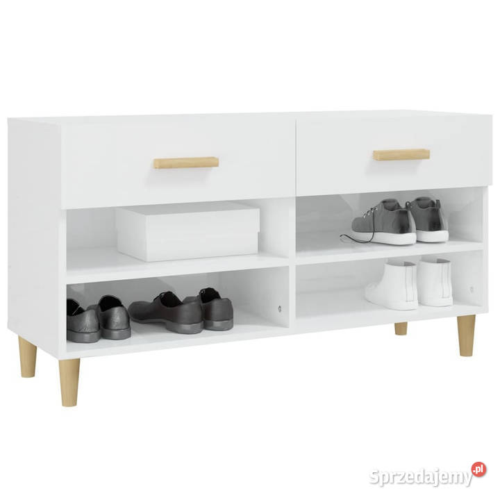 Szafka na buty wysoki połysk biała 102x35x55 Warszawa