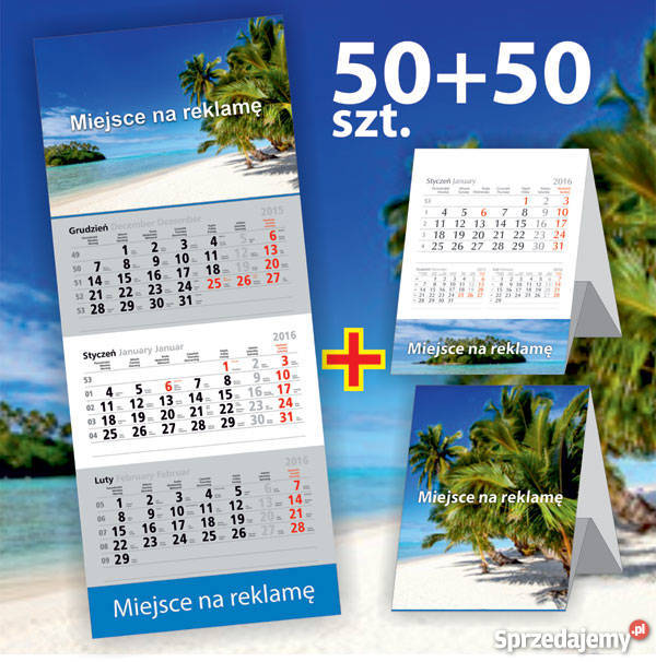 Kalendarze reklamowe ścienne biurkowe z reklamą Warszawa reklama