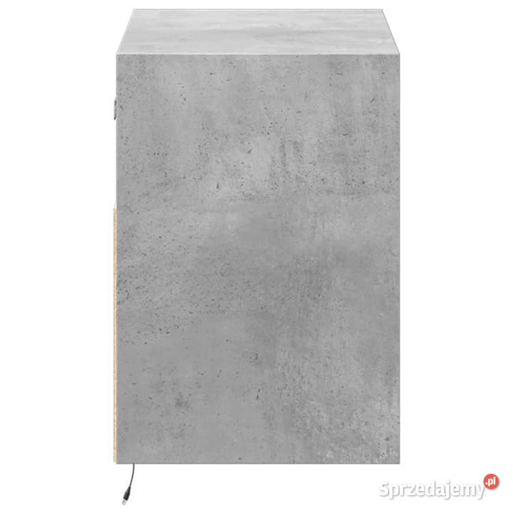 Ścienna szafka TV z LED szarość betonu 80x31x45 Warszawa